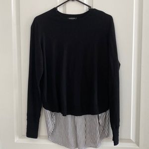 Acrobat Cashmere blend mix media sweater